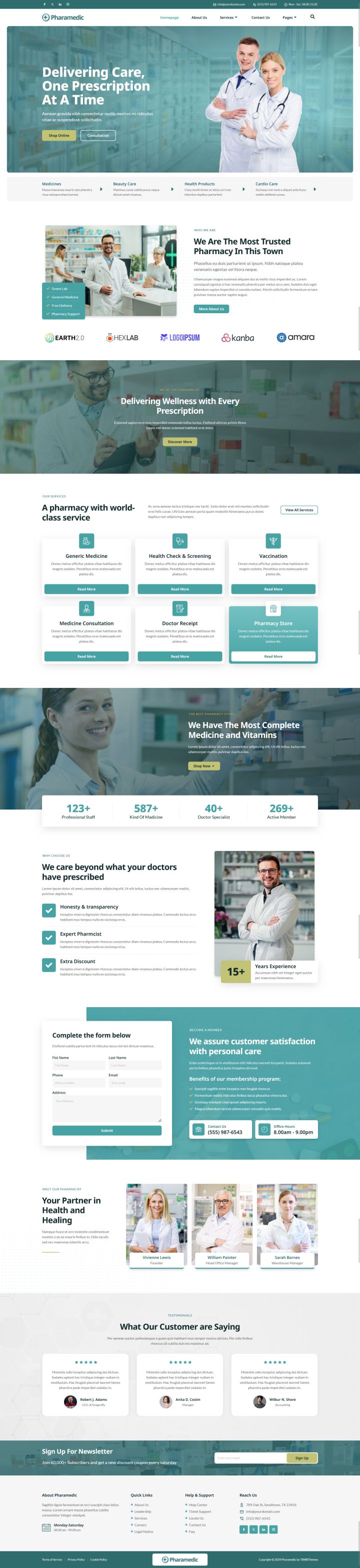 WordPress шаблон ThemeForest Pharamedic