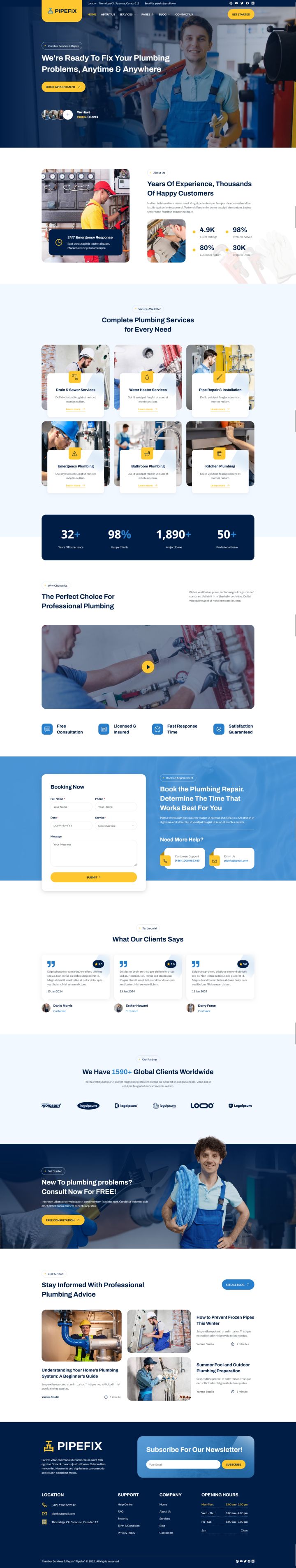 WordPress шаблон ThemeForest Pipefix
