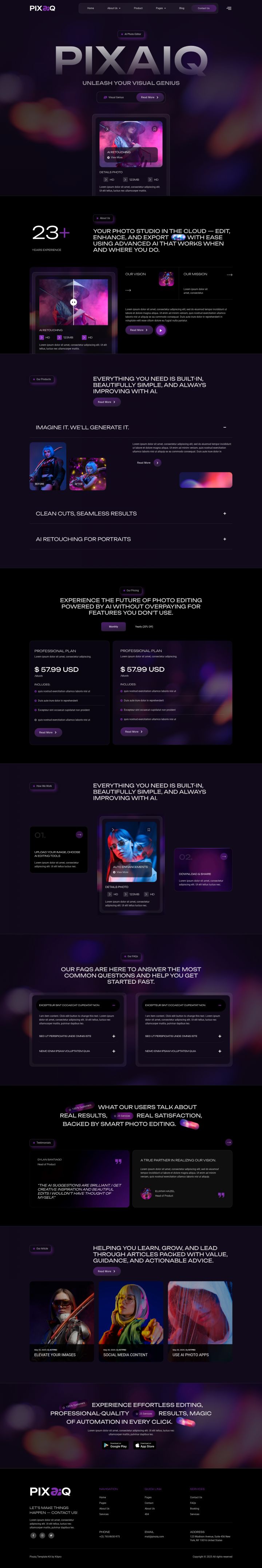 WordPress шаблон ThemeForest Pixaiq