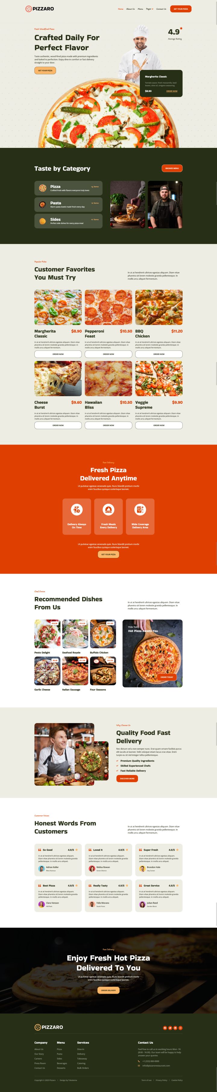 WordPress шаблон ThemeForest Pizzaro