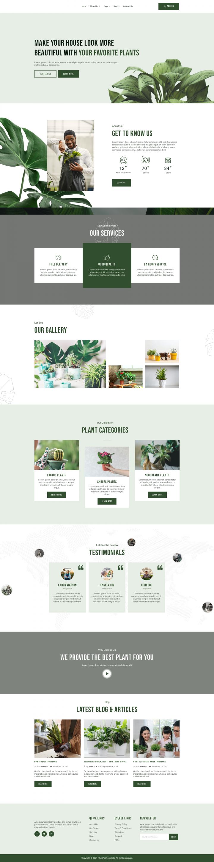 WordPress шаблон ThemeForest Plantpot