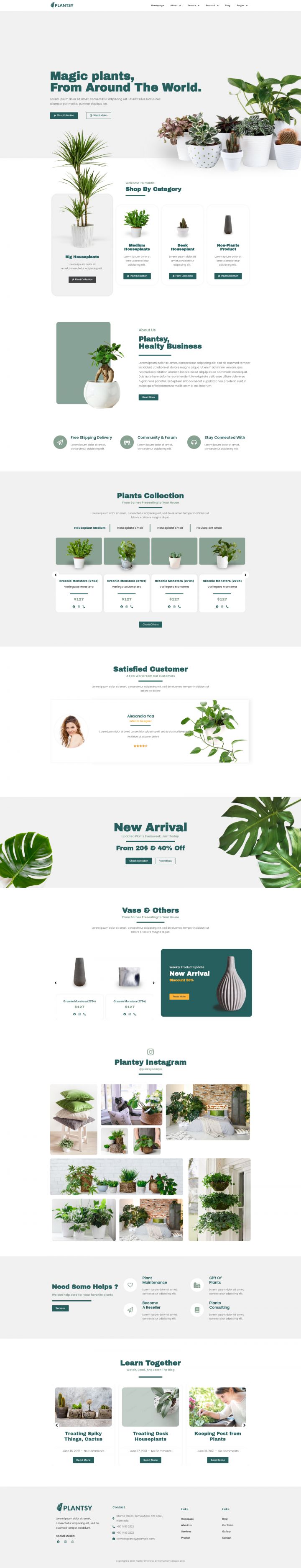 WordPress шаблон ThemeForest Plantsy