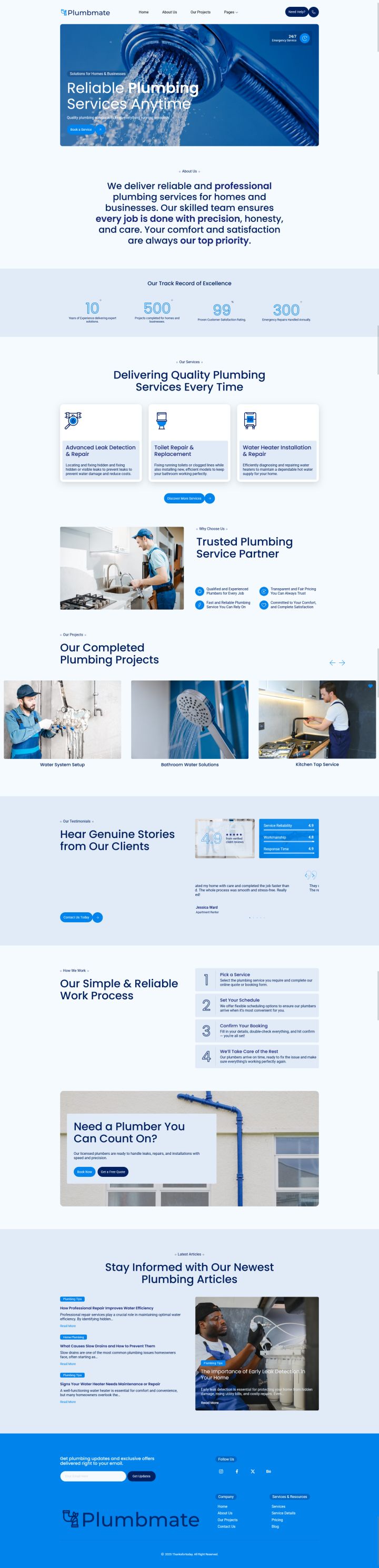 WordPress шаблон ThemeForest Plumbmate