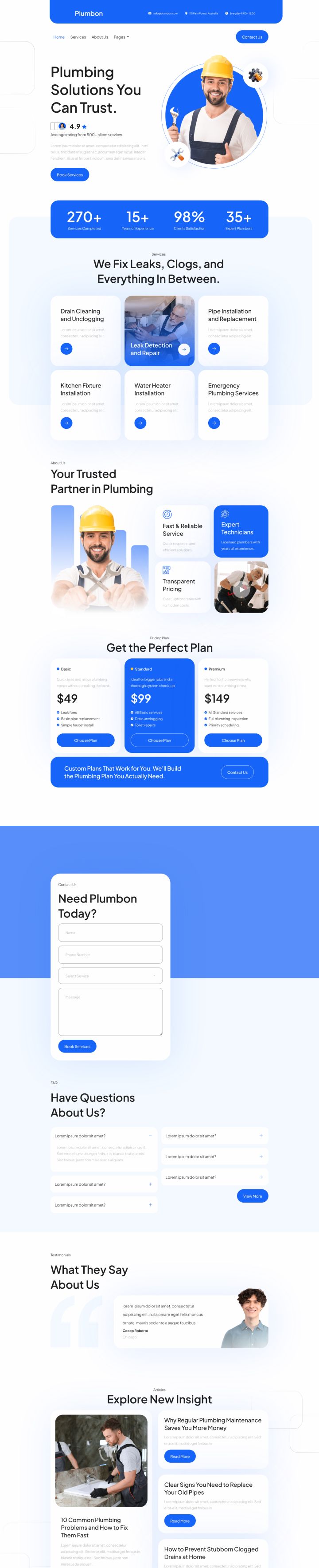 WordPress шаблон ThemeForest Plumbon