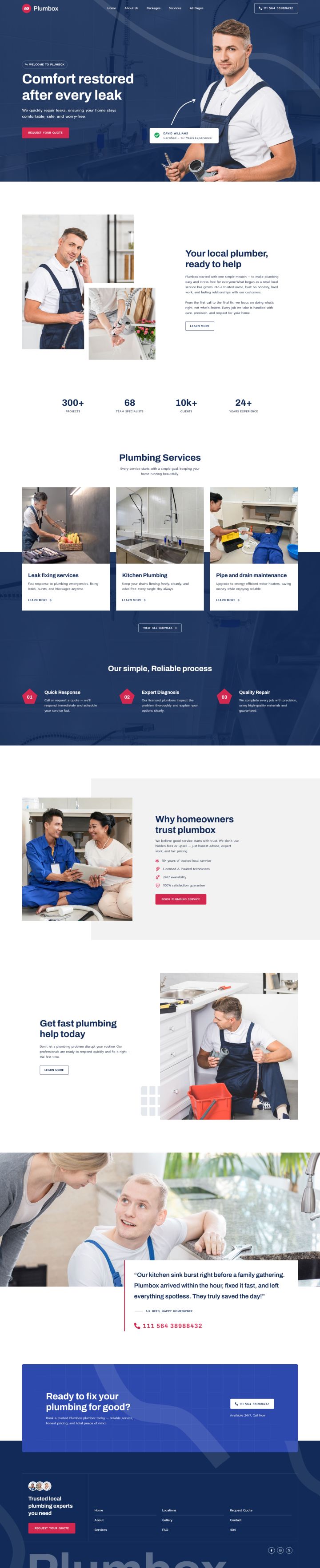 WordPress шаблон ThemeForest Plumbox