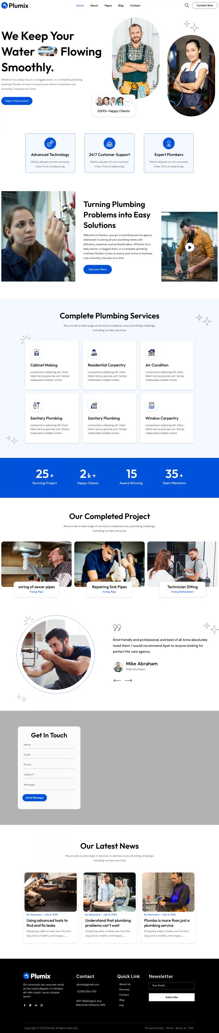 Шаблон ThemeForest Plumix WordPress шаблон ThemeForest Plumix