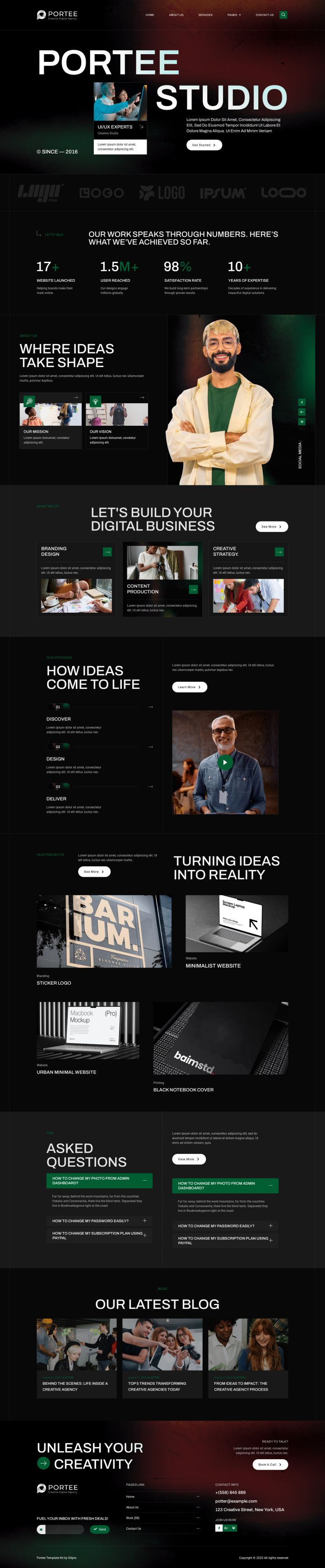 WordPress шаблон ThemeForest Portee