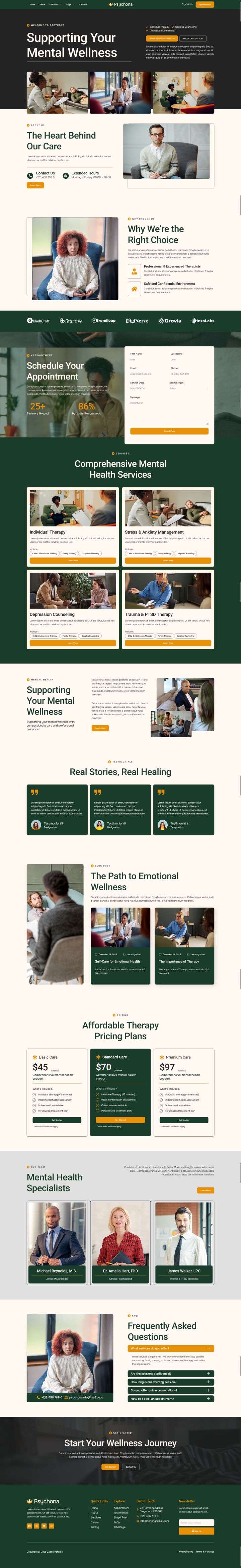 WordPress шаблон ThemeForest Psychona