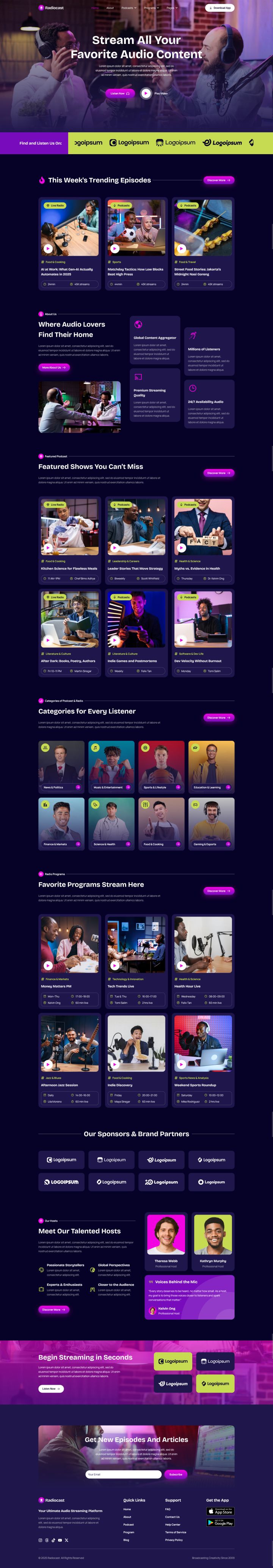 WordPress шаблон ThemeForest Radiocast