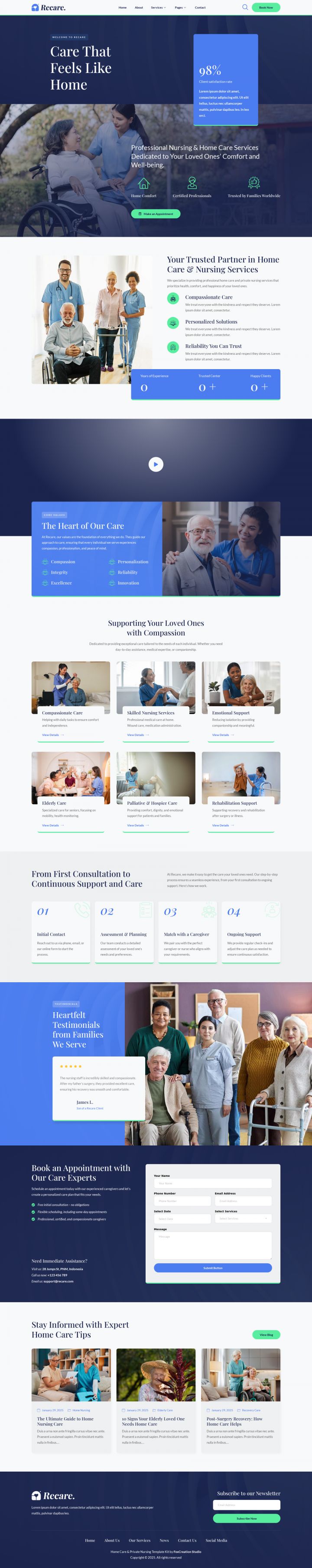WordPress шаблон ThemeForest Recare