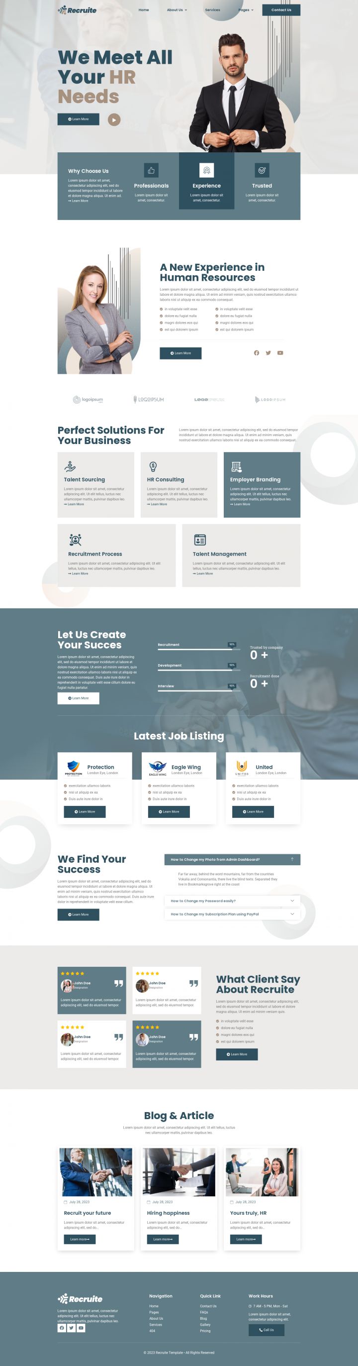 WordPress шаблон ThemeForest Recruite