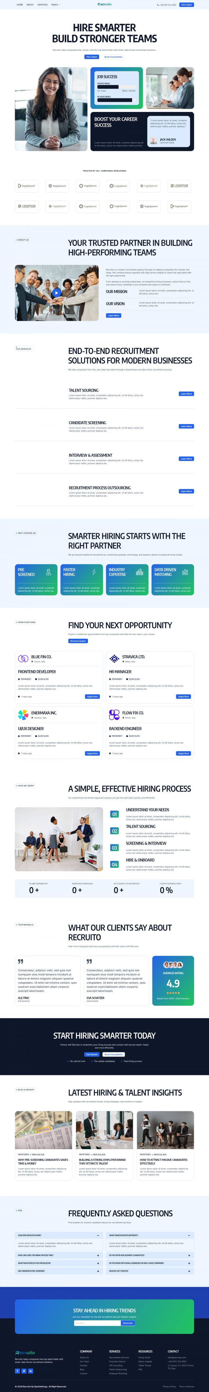 WordPress шаблон ThemeForest Recruito