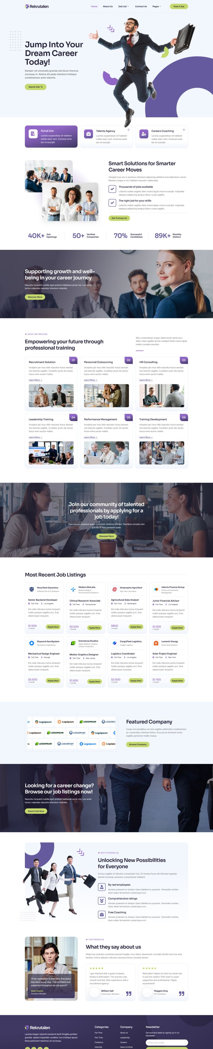 WordPress шаблон ThemeForest Rekrutalen