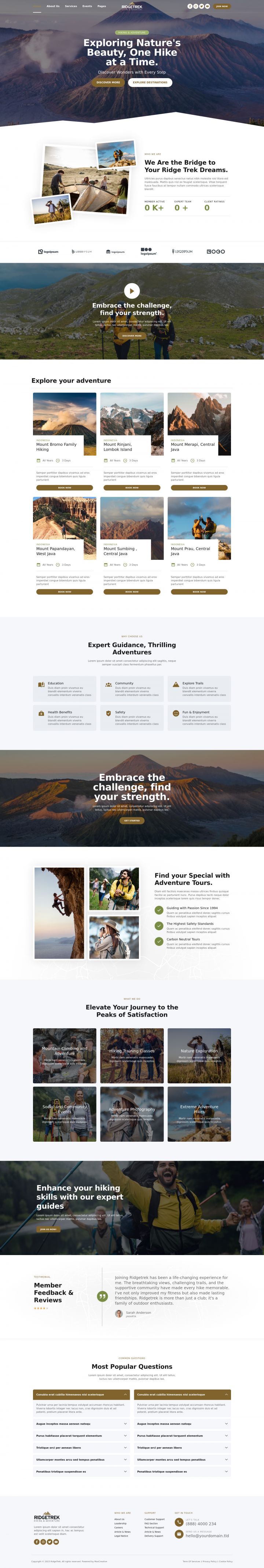 WordPress шаблон ThemeForest RidgeTrek
