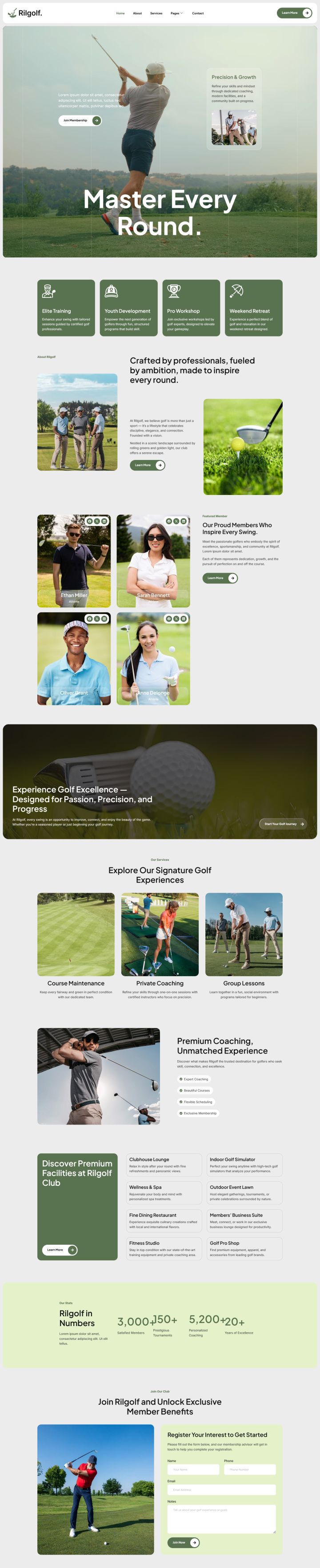 Шаблон ThemeForest Rilgolf WordPress шаблон ThemeForest Rilgolf