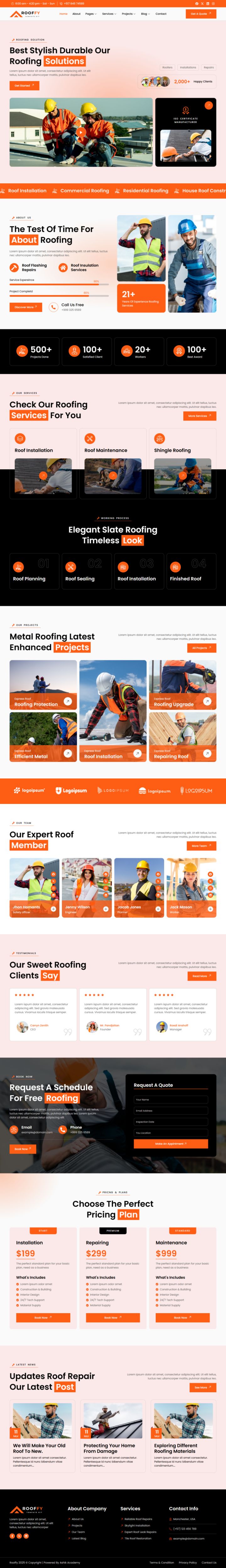 WordPress шаблон ThemeForest Rooffy