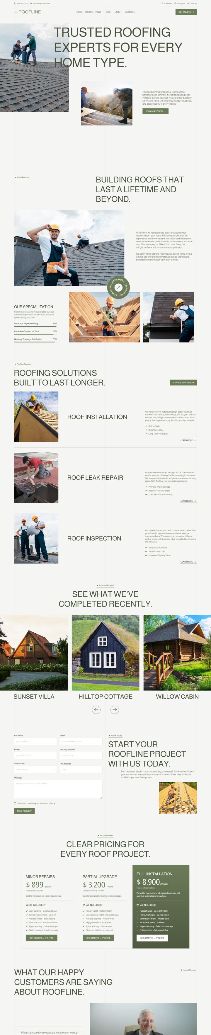WordPress шаблон ThemeForest Roofline