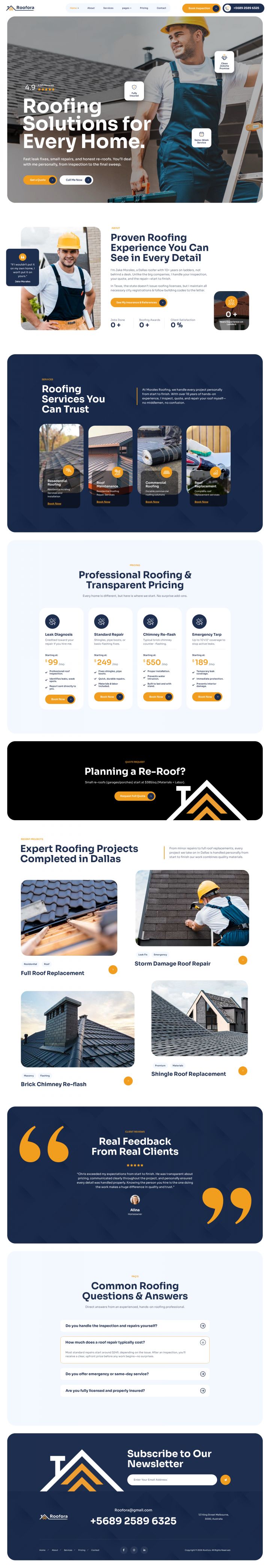 WordPress шаблон ThemeForest Roofora