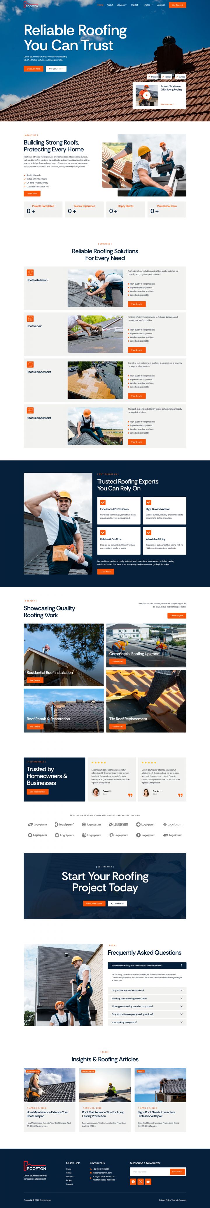 WordPress шаблон ThemeForest Roofton