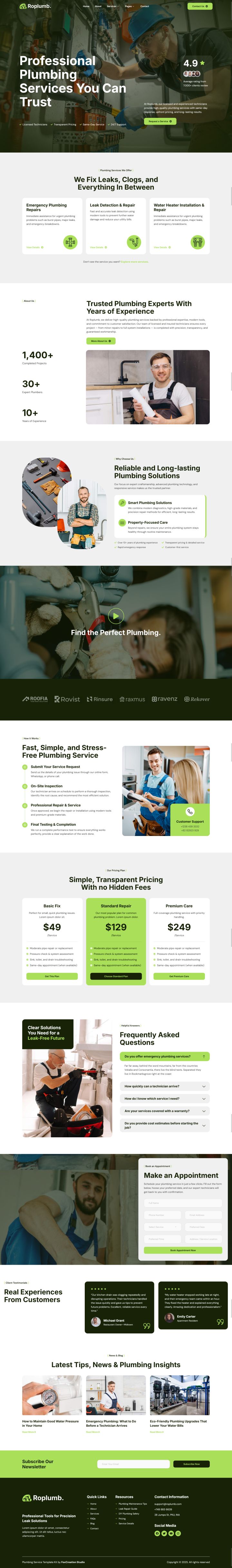 WordPress шаблон ThemeForest Roplumb