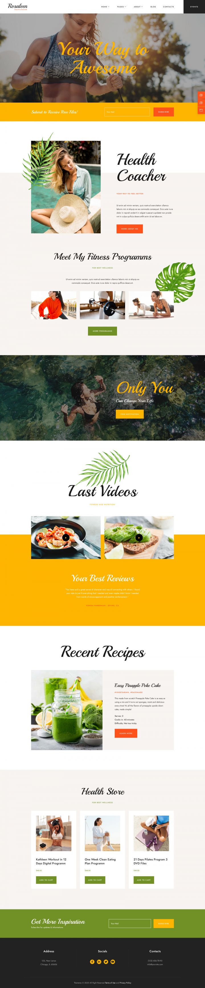 WordPress шаблон ThemeForest Rosaleen