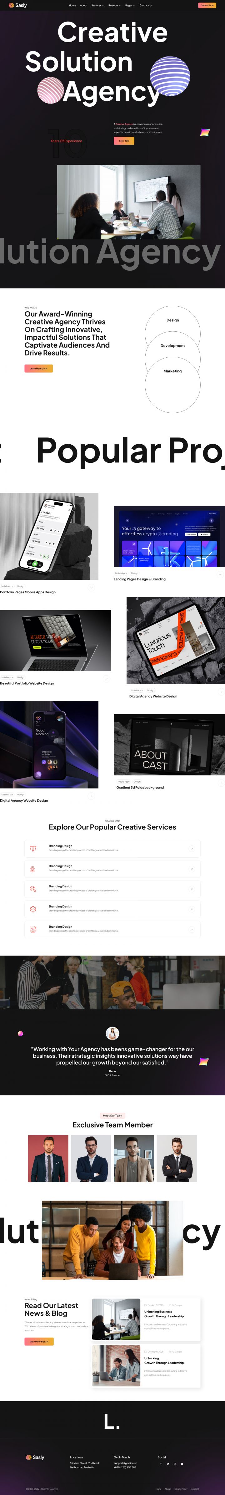 WordPress шаблон ThemeForest Sasly