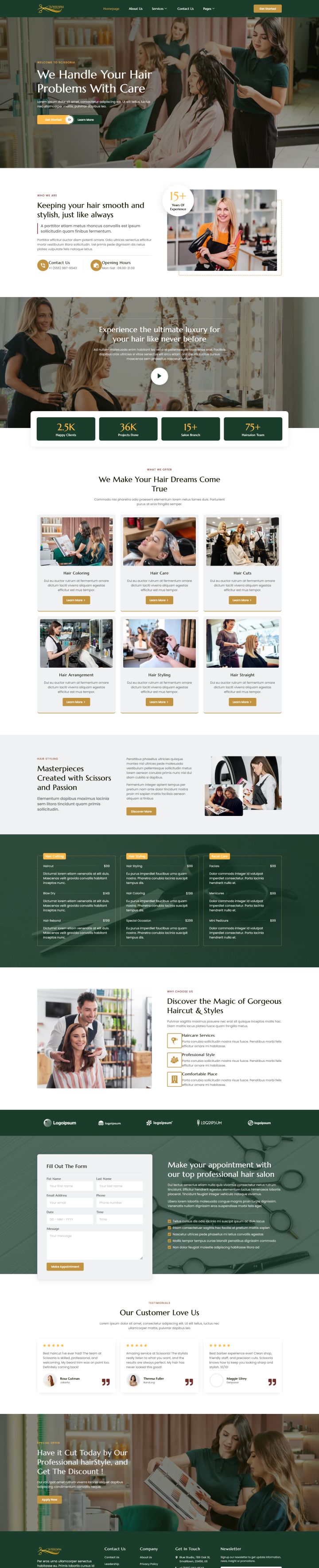 WordPress шаблон ThemeForest Scissoria