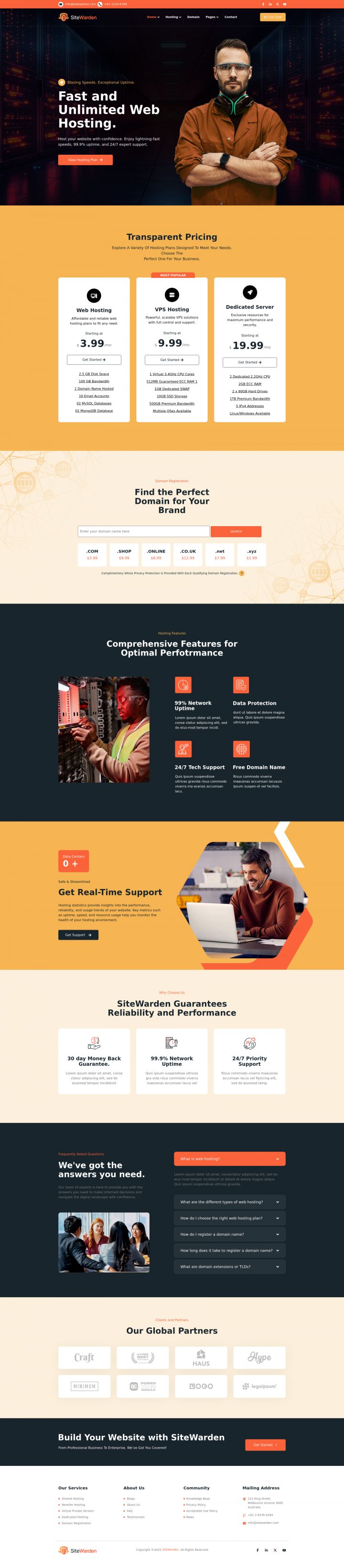 WordPress шаблон ThemeForest SiteWarden