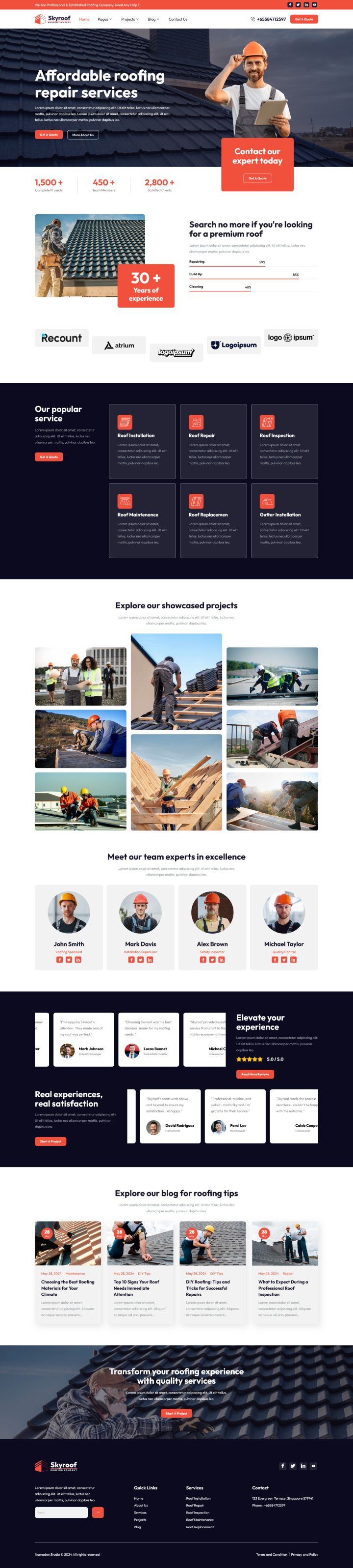 WordPress шаблон ThemeForest Skyroof