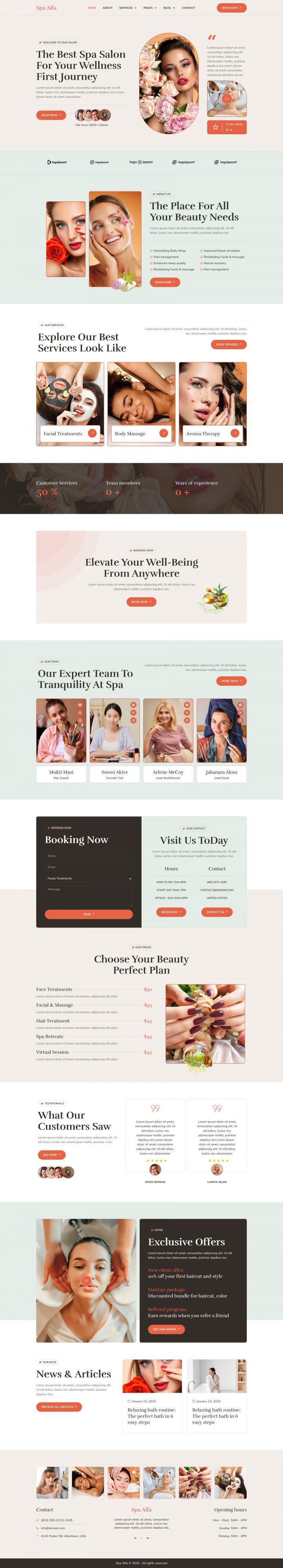 WordPress шаблон ThemeForest SpaAlfa