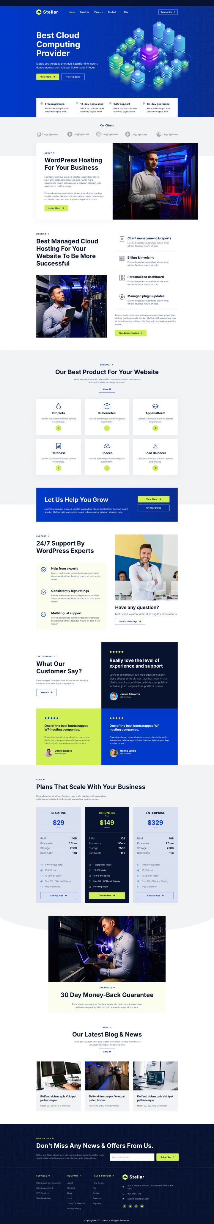 WordPress шаблон ThemeForest Stellar