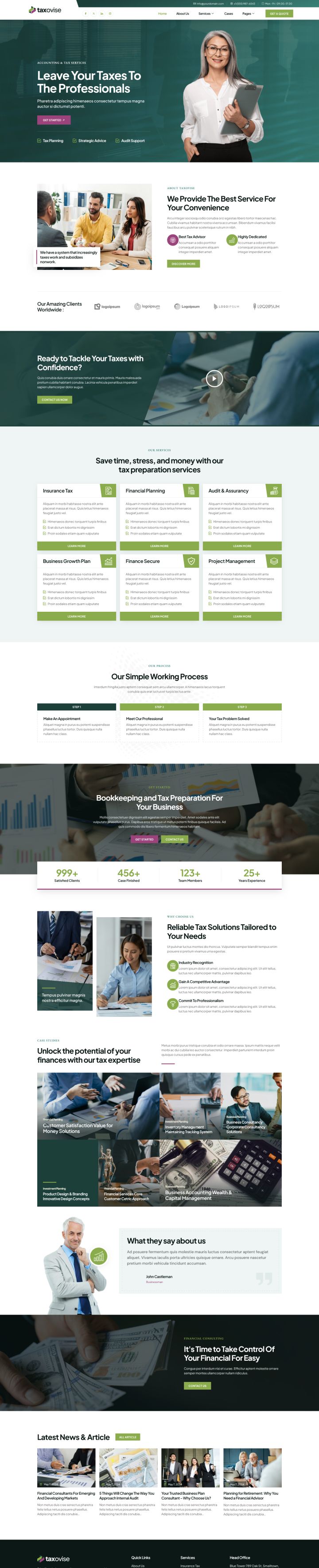 WordPress шаблон ThemeForest Taxovise