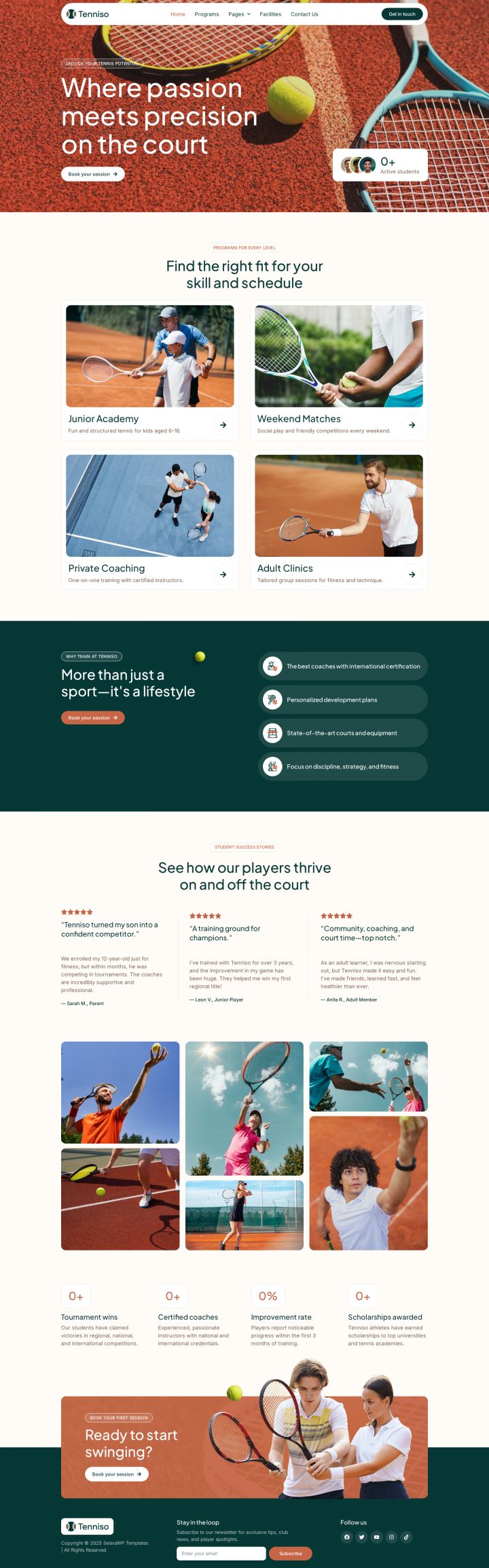 WordPress шаблон ThemeForest Tenniso
