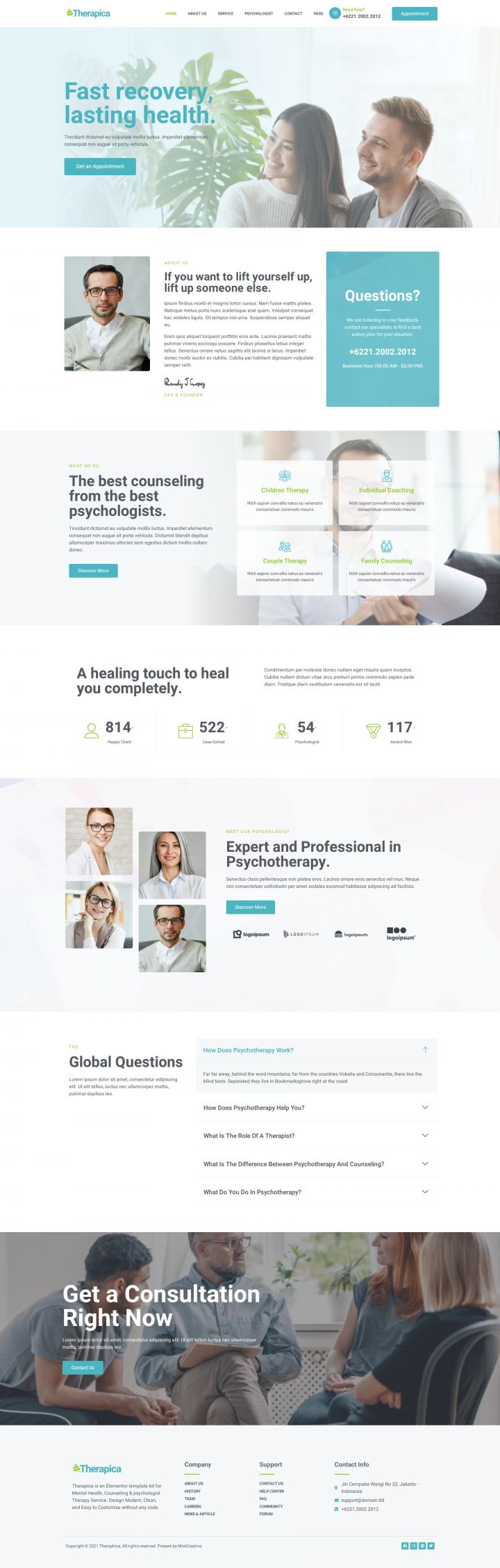 WordPress шаблон ThemeForest Therapica