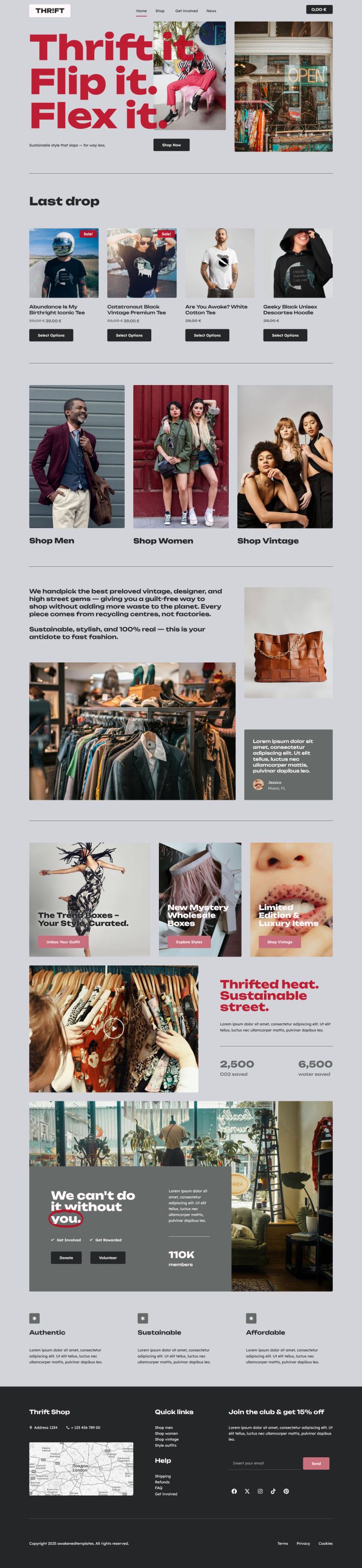 Шаблон ThemeForest Thrift WordPress шаблон ThemeForest Thrift