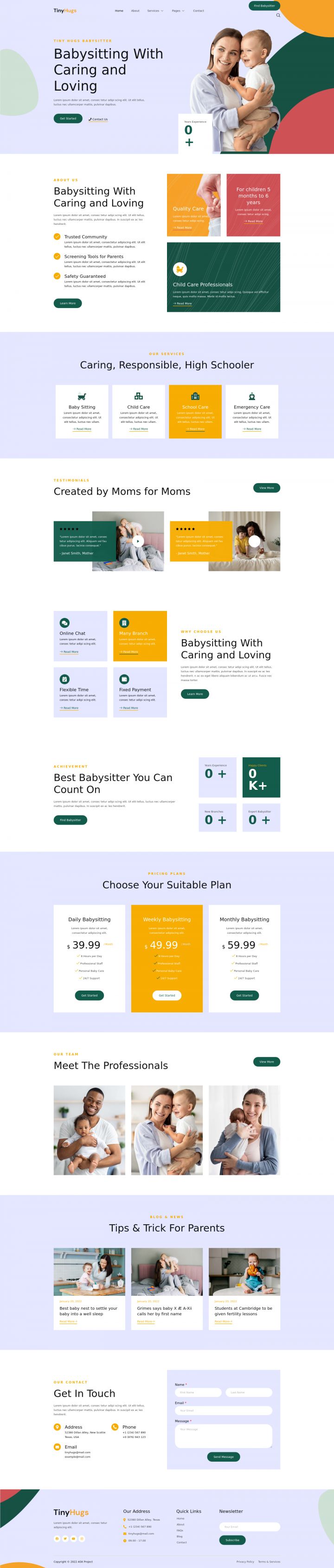 WordPress шаблон ThemeForest Tiny Hugs