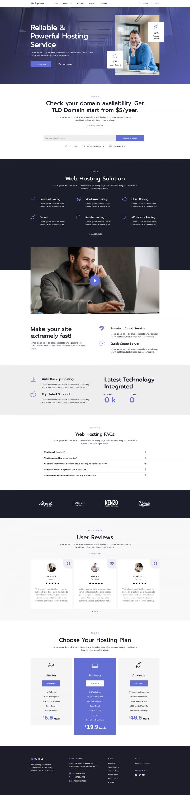 WordPress шаблон ThemeForest TopHost