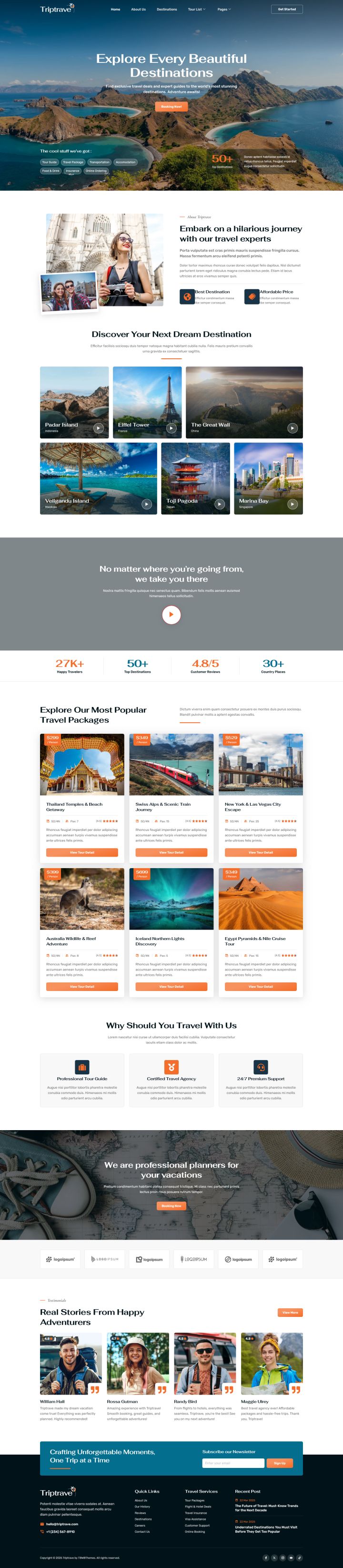 WordPress шаблон ThemeForest Triptrave