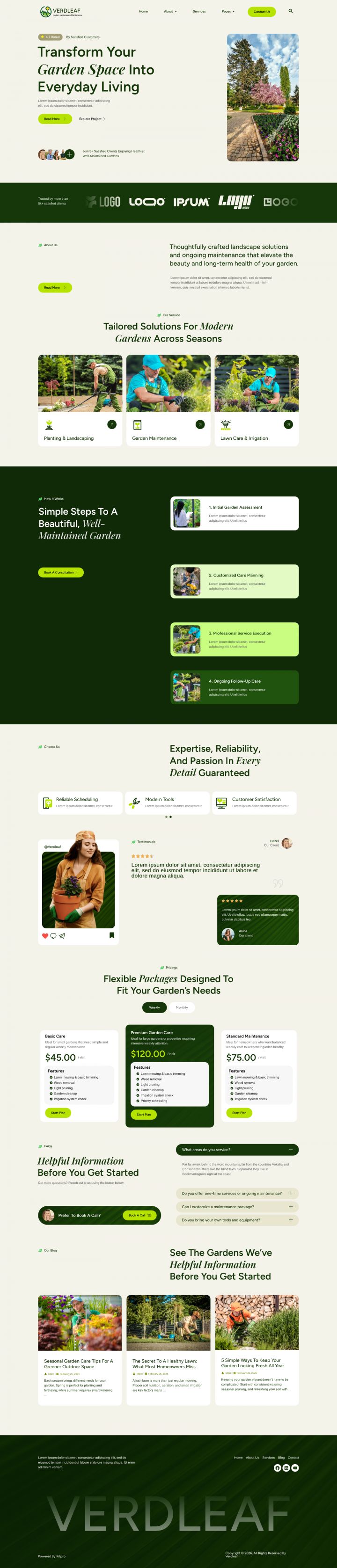 WordPress шаблон ThemeForest Verdleaf