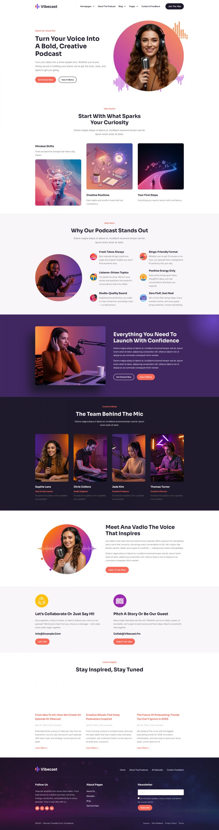 WordPress шаблон ThemeForest Vibecast