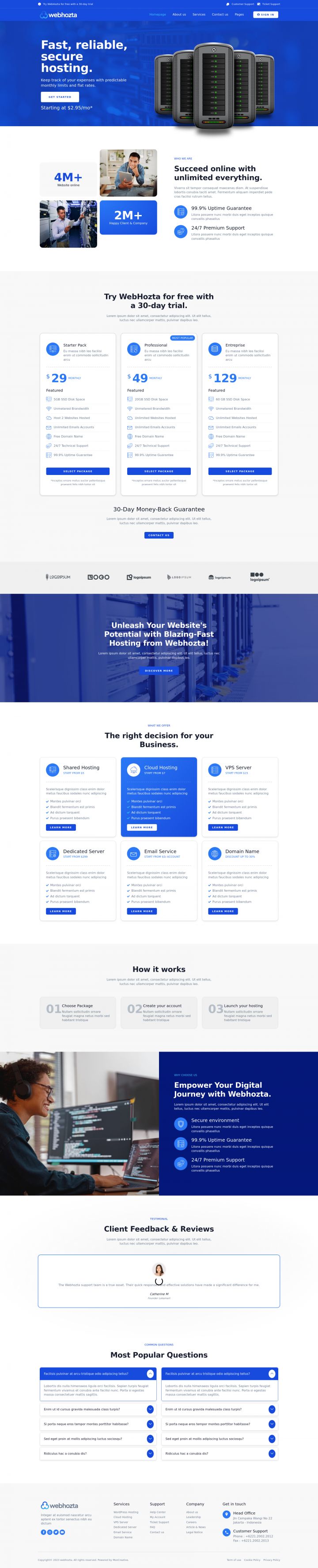 WordPress шаблон ThemeForest WebHozta