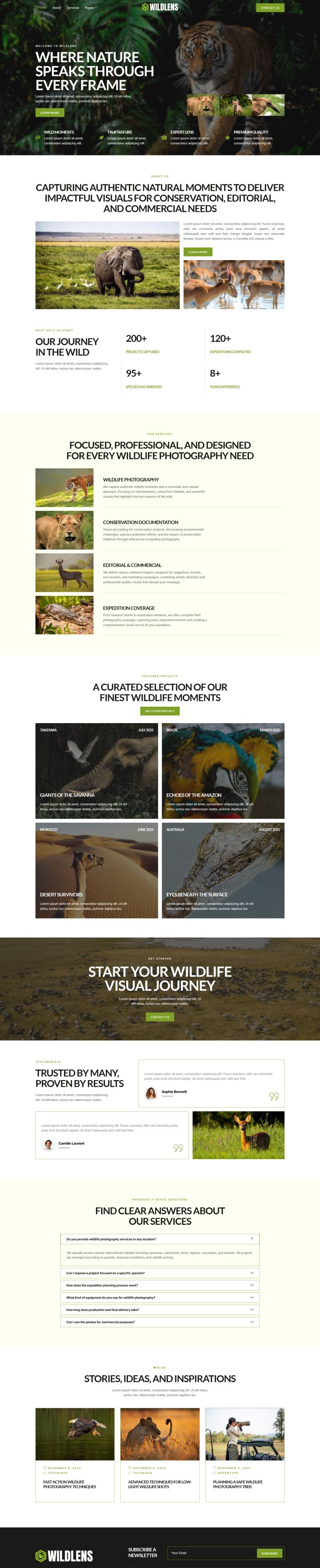 Шаблон ThemeForest Wildlens WordPress шаблон ThemeForest Wildlens