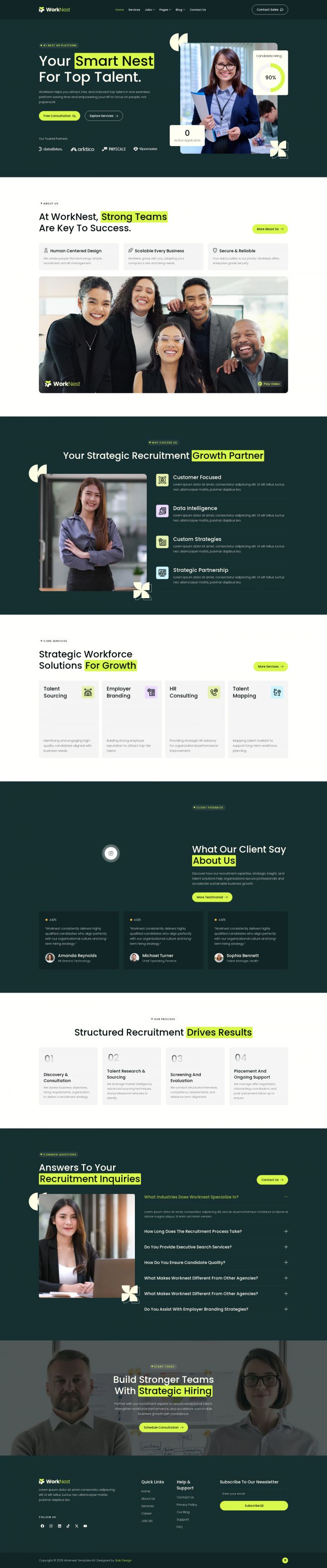 WordPress шаблон ThemeForest Worknest