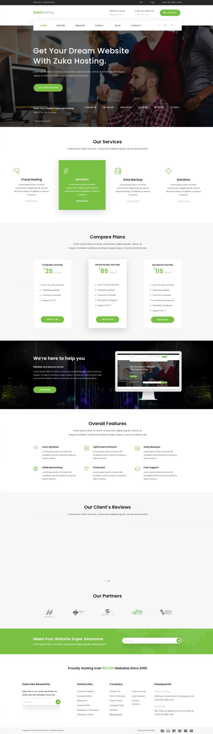 WordPress шаблон ThemeForest Zukahost