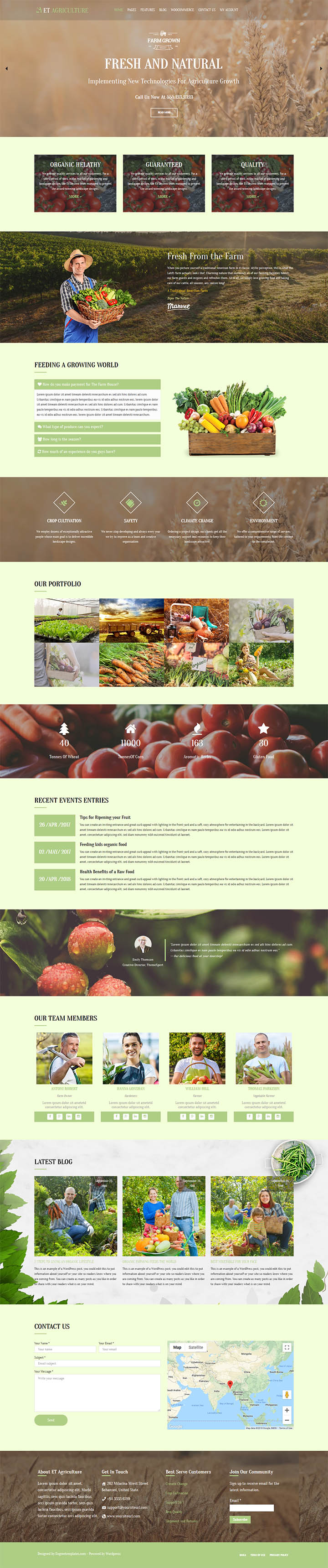 WordPress шаблон EngineTemplates Agriculture