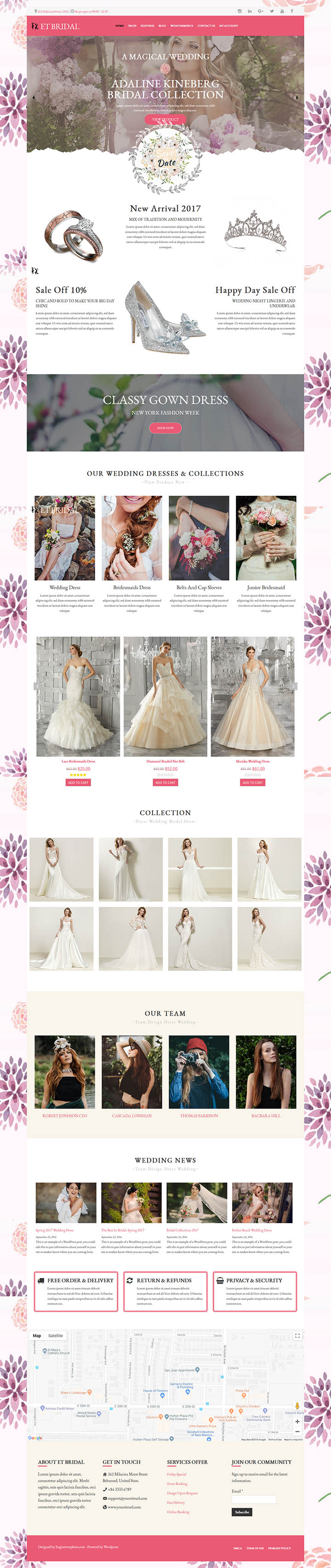 WordPress шаблон EngineTemplates Bridal