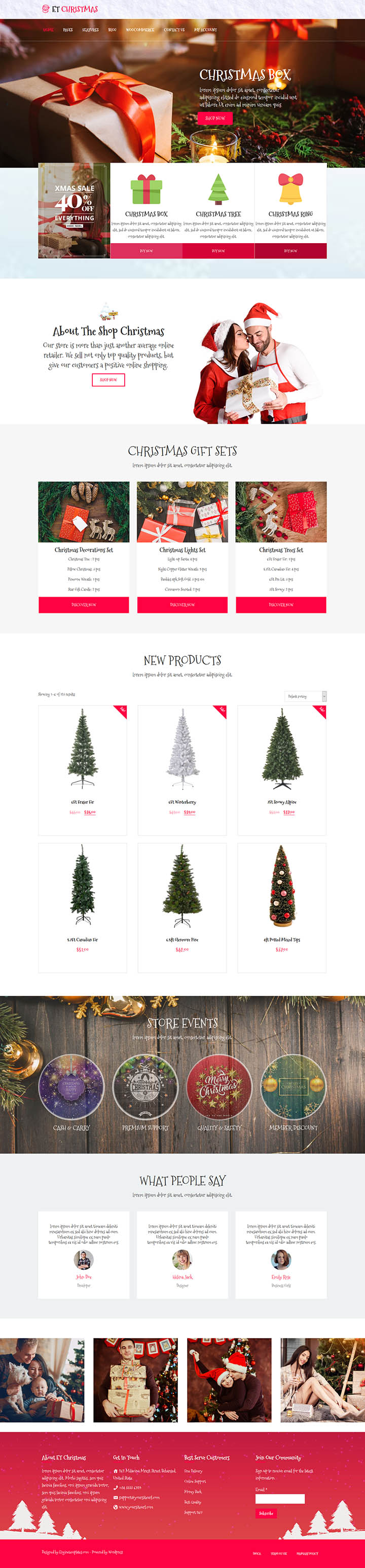 WordPress шаблон EngineTemplates Christmas