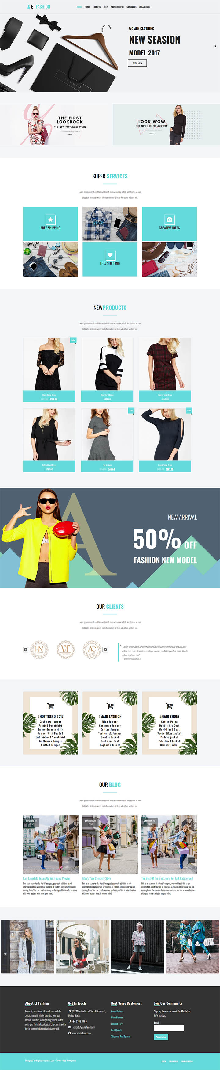 WordPress шаблон EngineTemplates Fashion