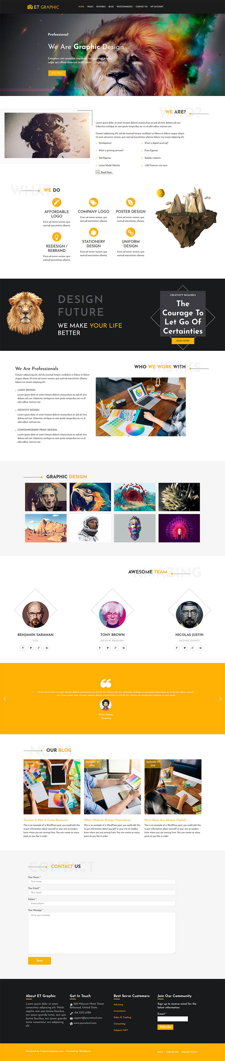 WordPress шаблон EngineTemplates Graphic