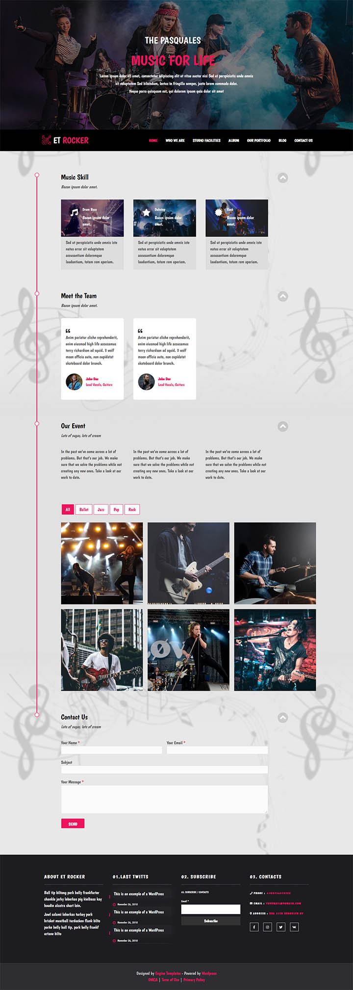 WordPress шаблон EngineTemplates Rocker